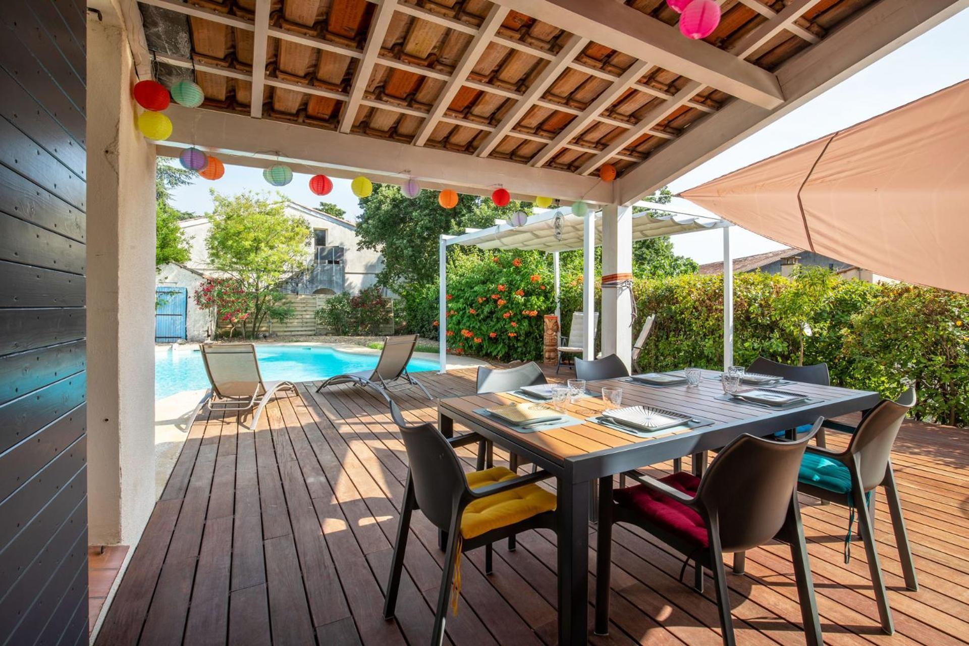 Villa Lumineuse Avec Piscine Chambres Ou Villa Saint-Georges-dʼOrques Exterior foto